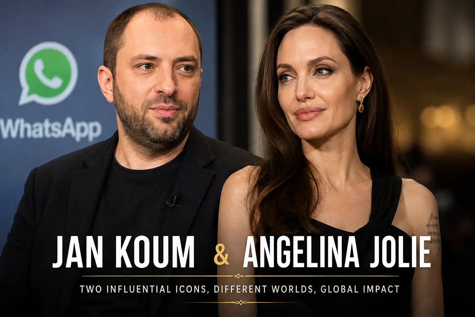 Jan Koum and Angelina Jolie